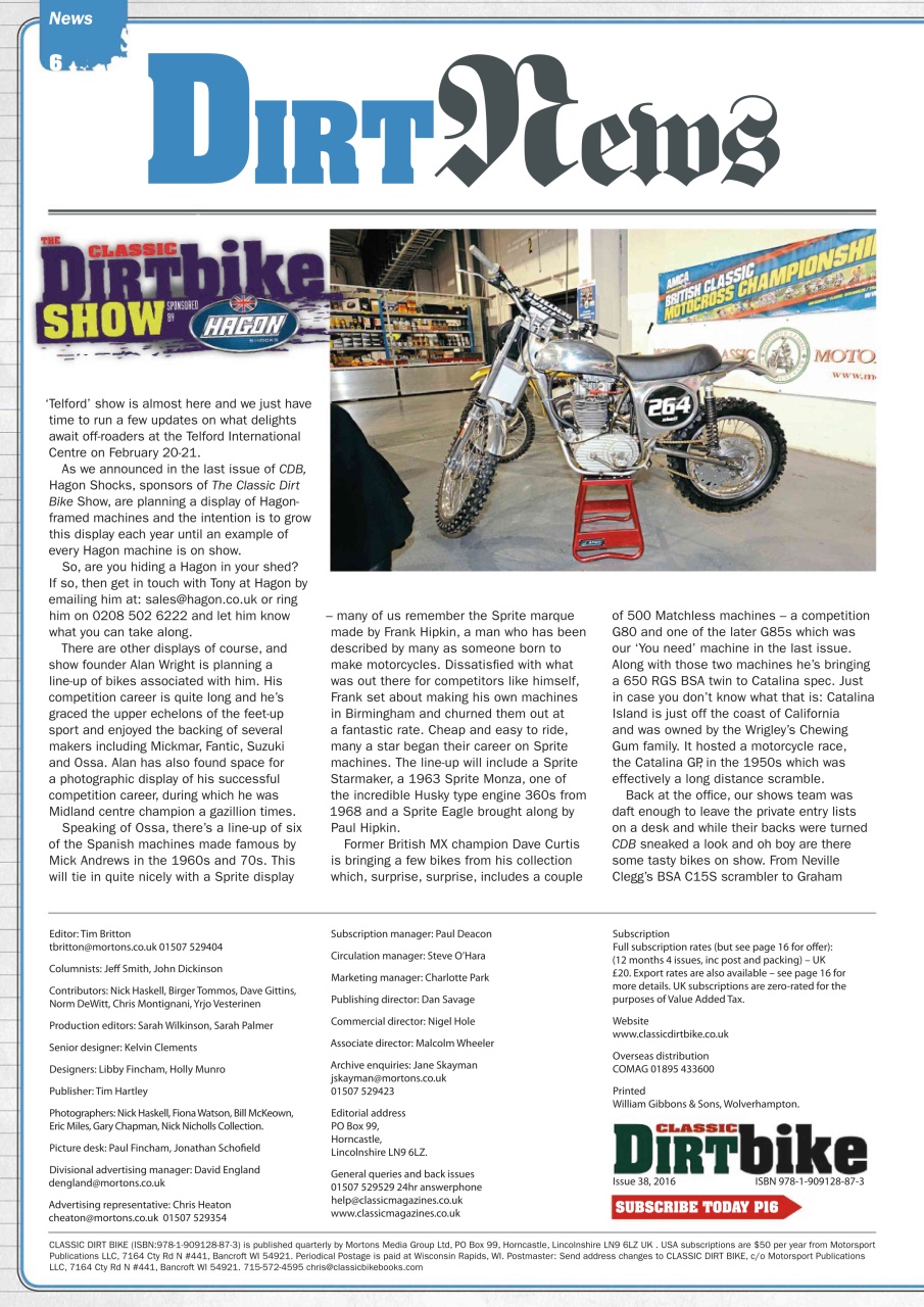 Classic Dirt Bike Preview Pages