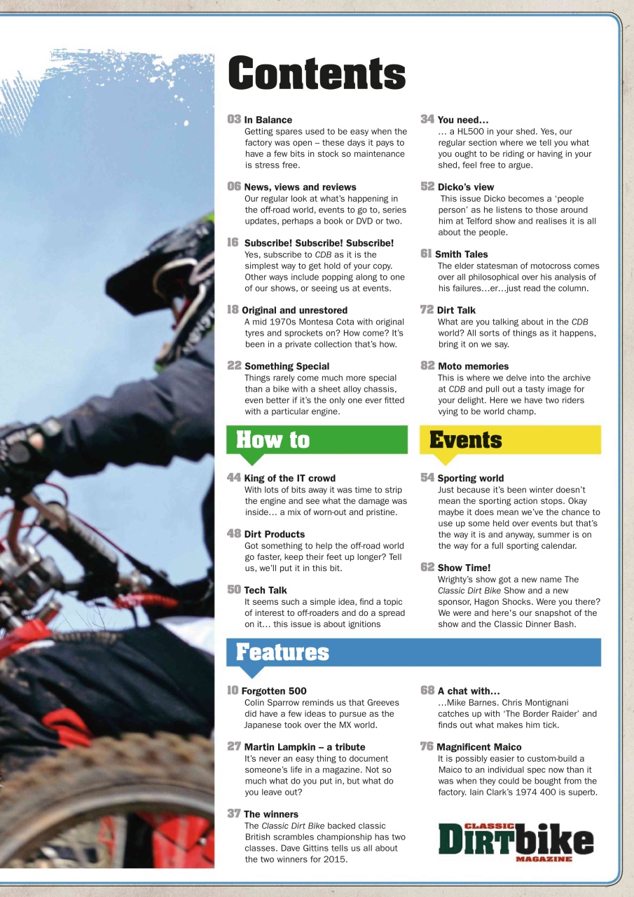 Classic Dirt Bike Preview Pages