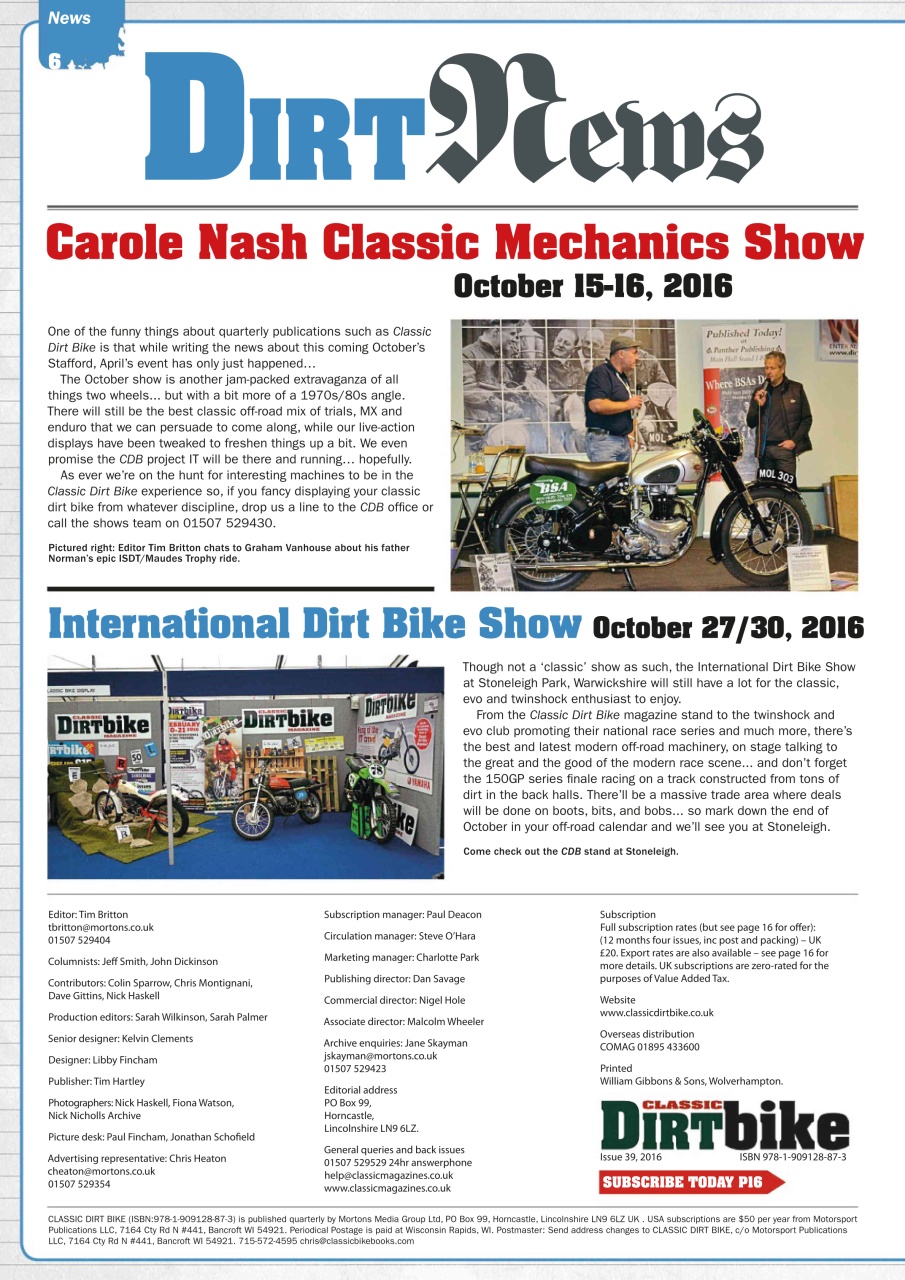 Classic Dirt Bike Preview Pages