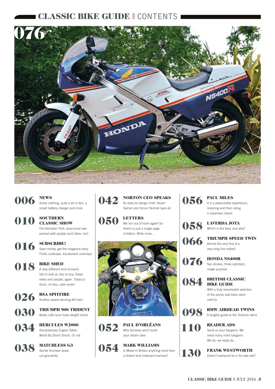 Classic Bike Guide Preview Pages