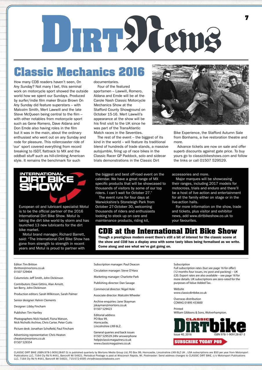 Classic Dirt Bike Preview Pages