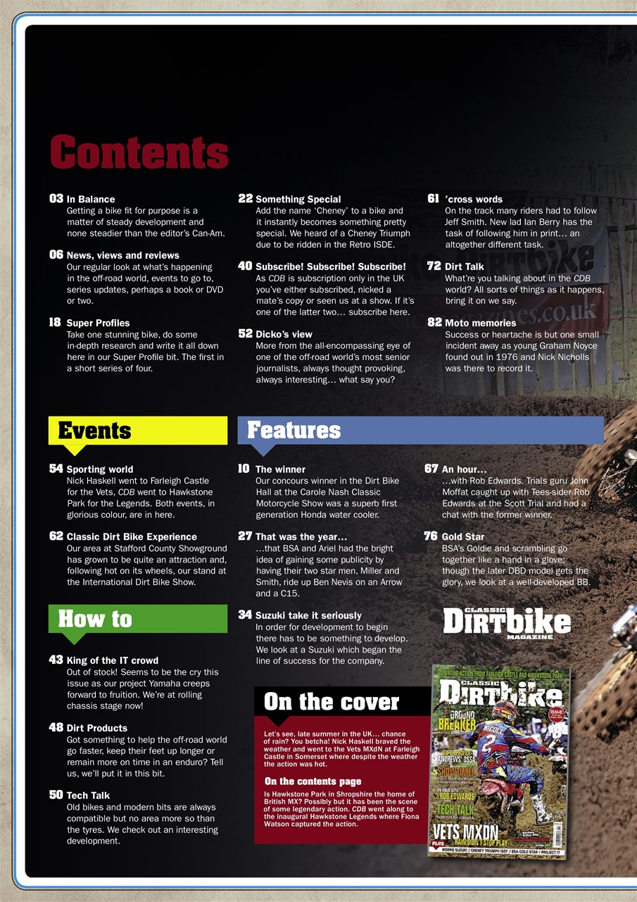 Classic Dirt Bike Preview Pages