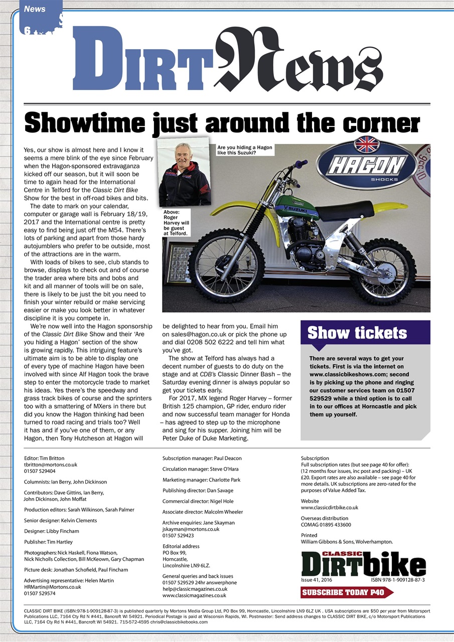 Classic Dirt Bike Preview Pages