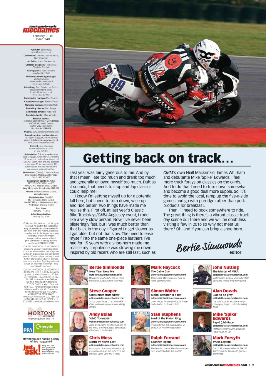 Classic Motorcycle Mechanics Preview Pages