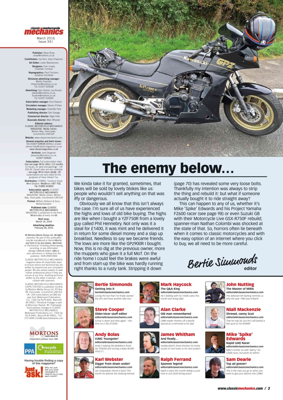 Classic Motorcycle Mechanics Preview Pages