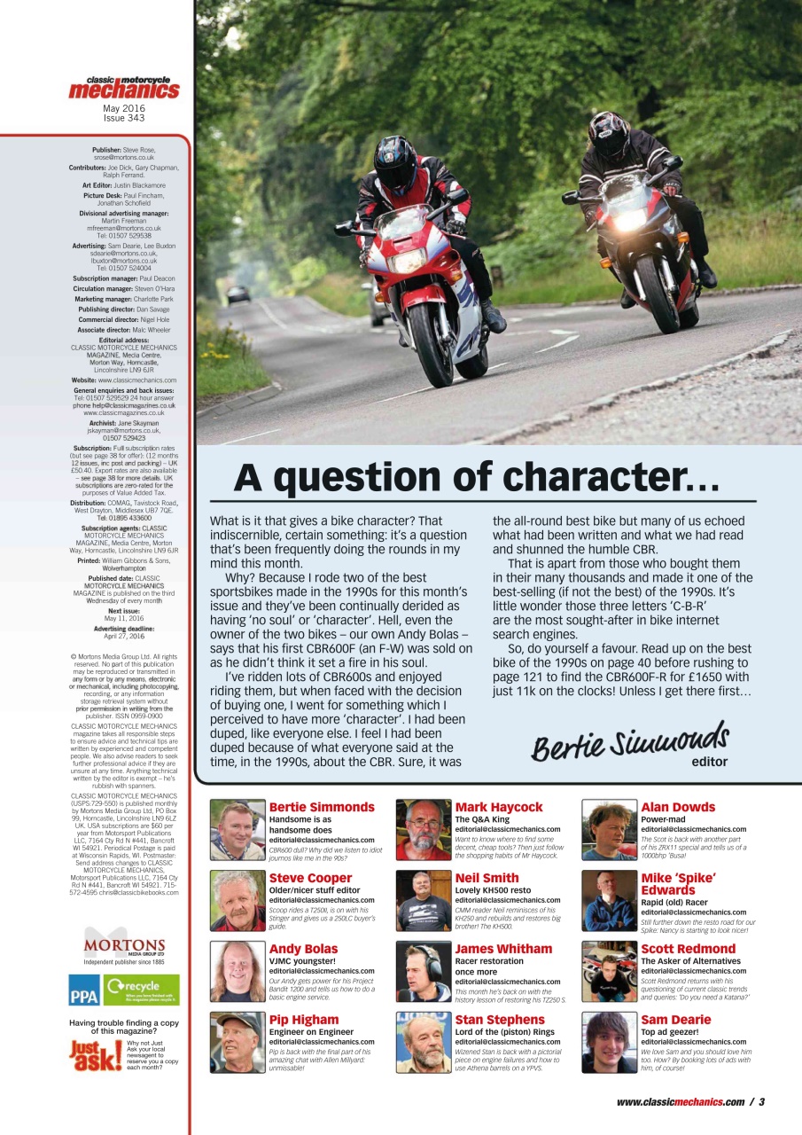 Classic Motorcycle Mechanics Preview Pages