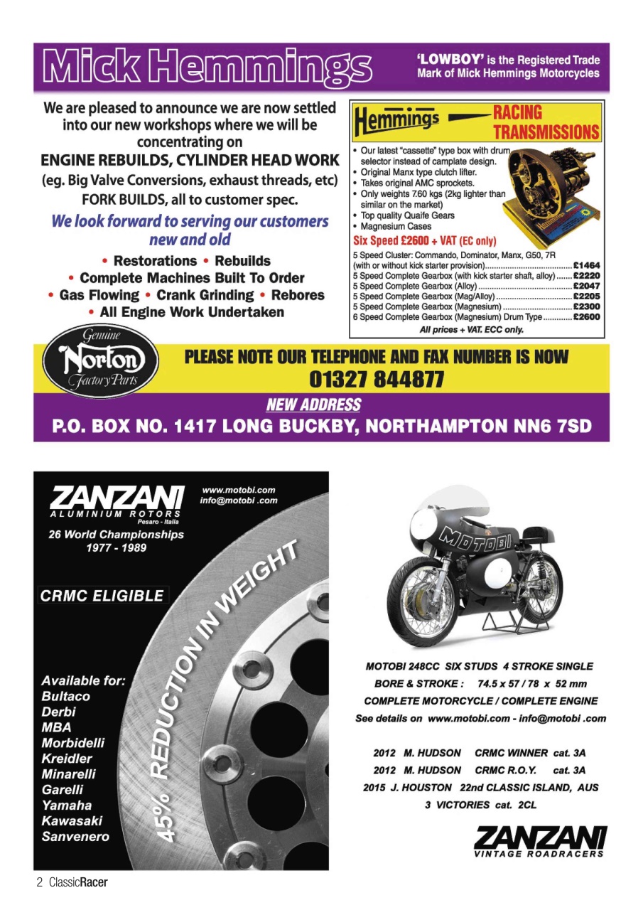 Classic Racer Preview Pages