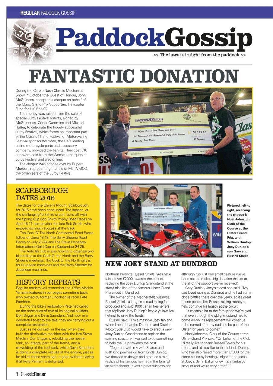 Classic Racer Preview Pages