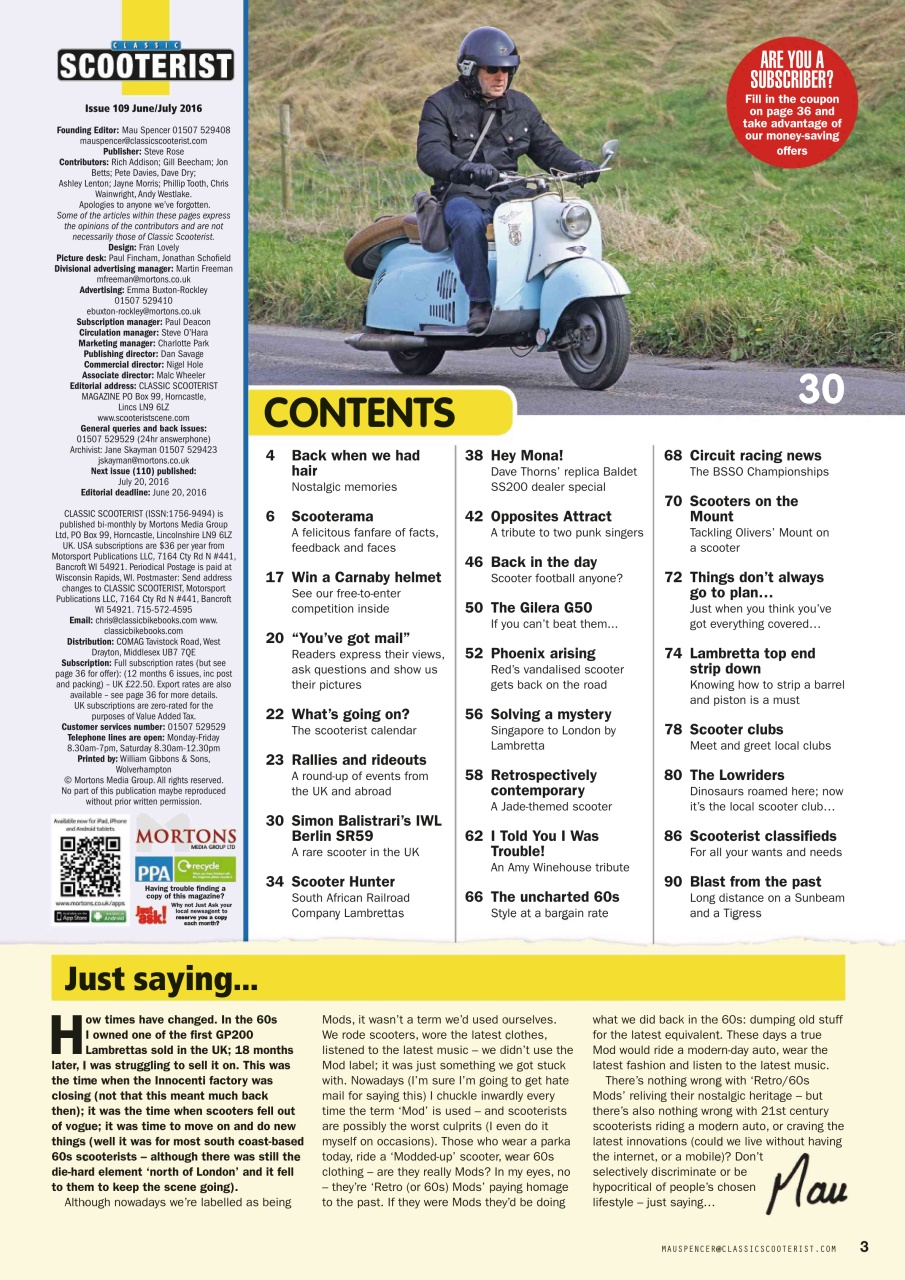 Classic Scooterist Preview Pages