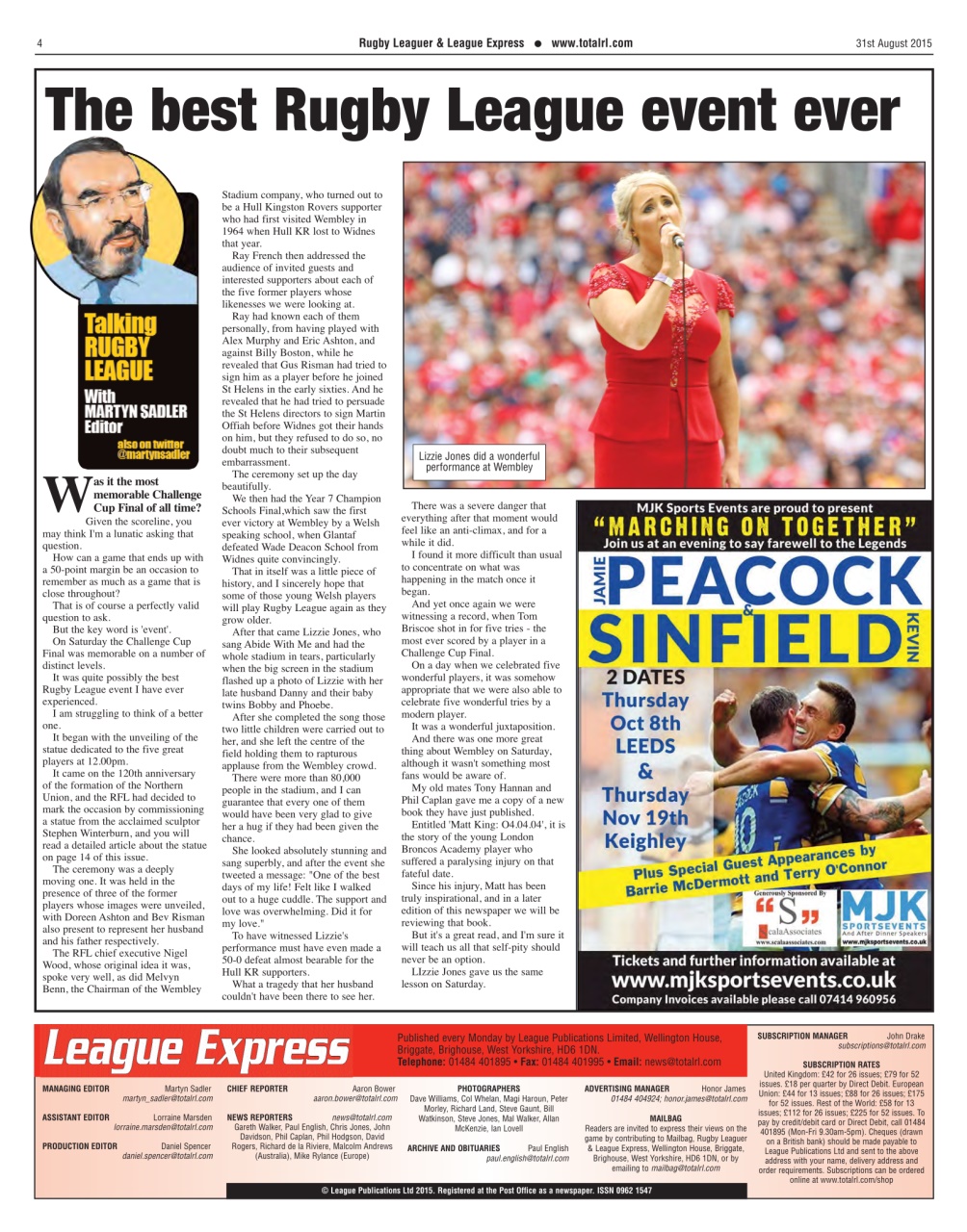 League Express Preview Pages