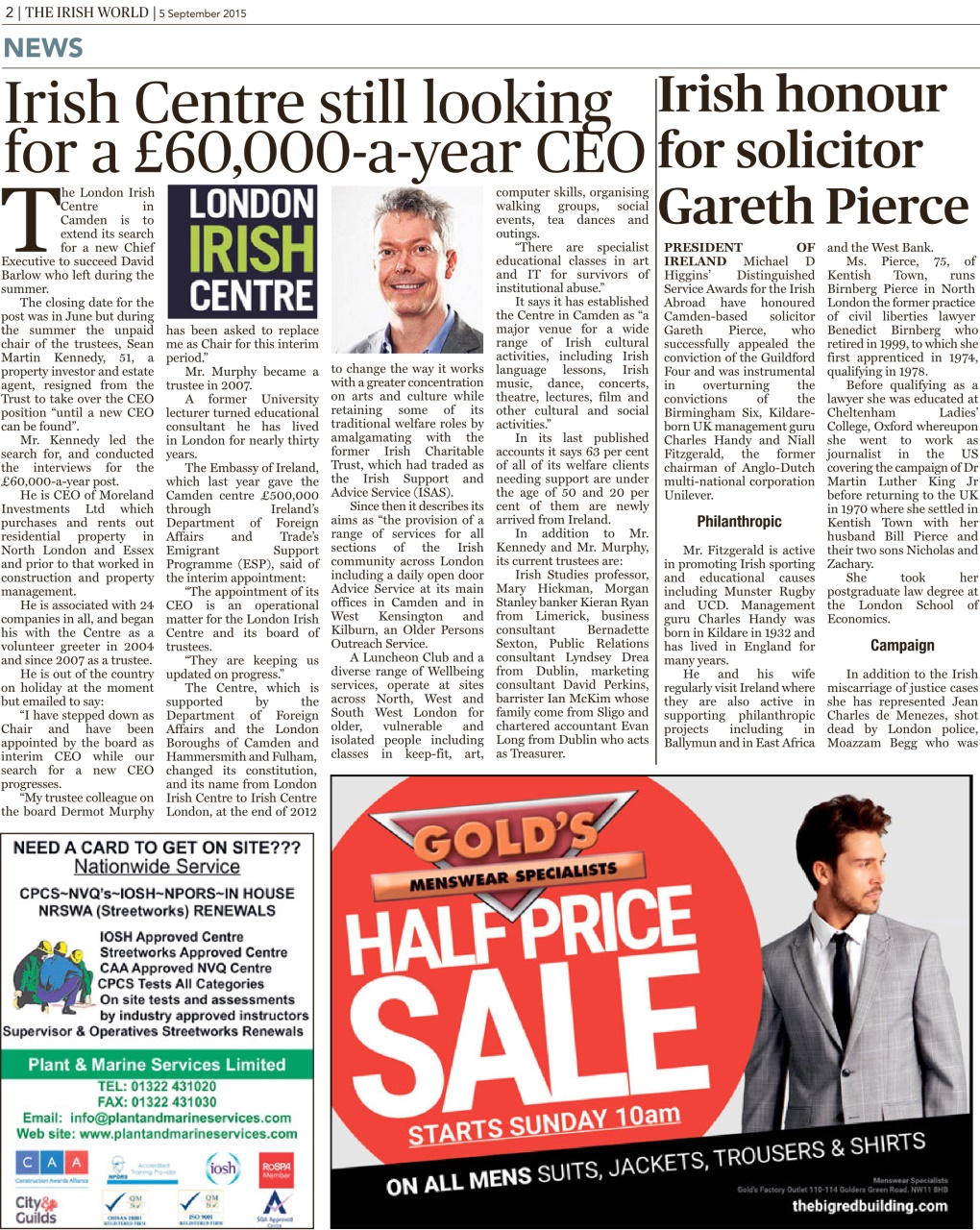 Irish World Preview Pages