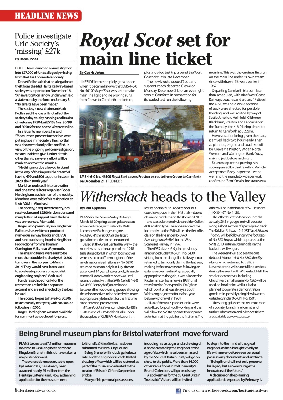 Heritage Railway Preview Pages