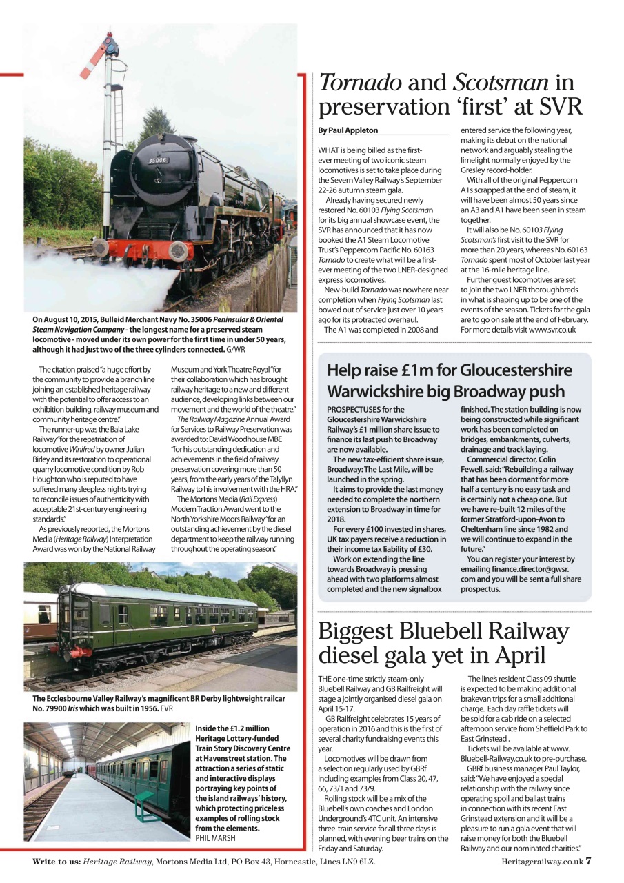 Heritage Railway Preview Pages