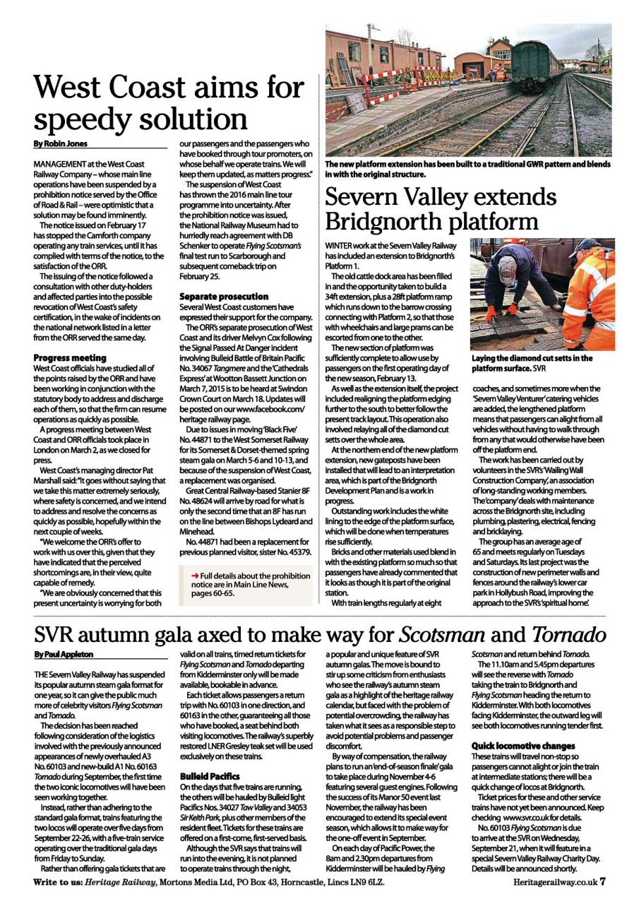 Heritage Railway Preview Pages