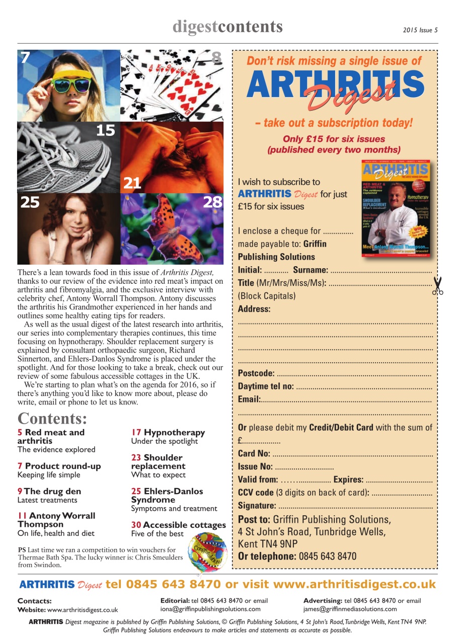 Arthritis Digest Preview Pages