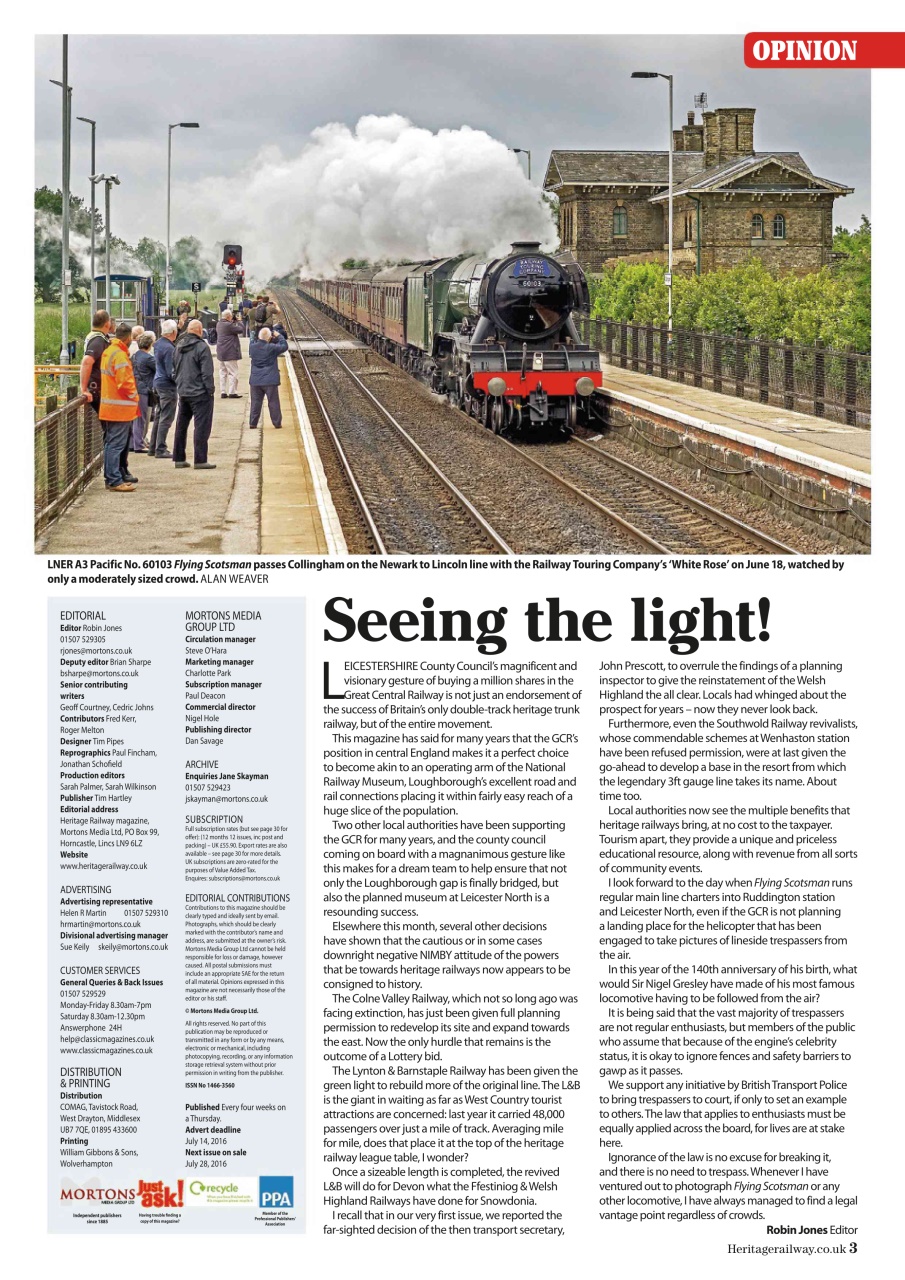 Heritage Railway Preview Pages