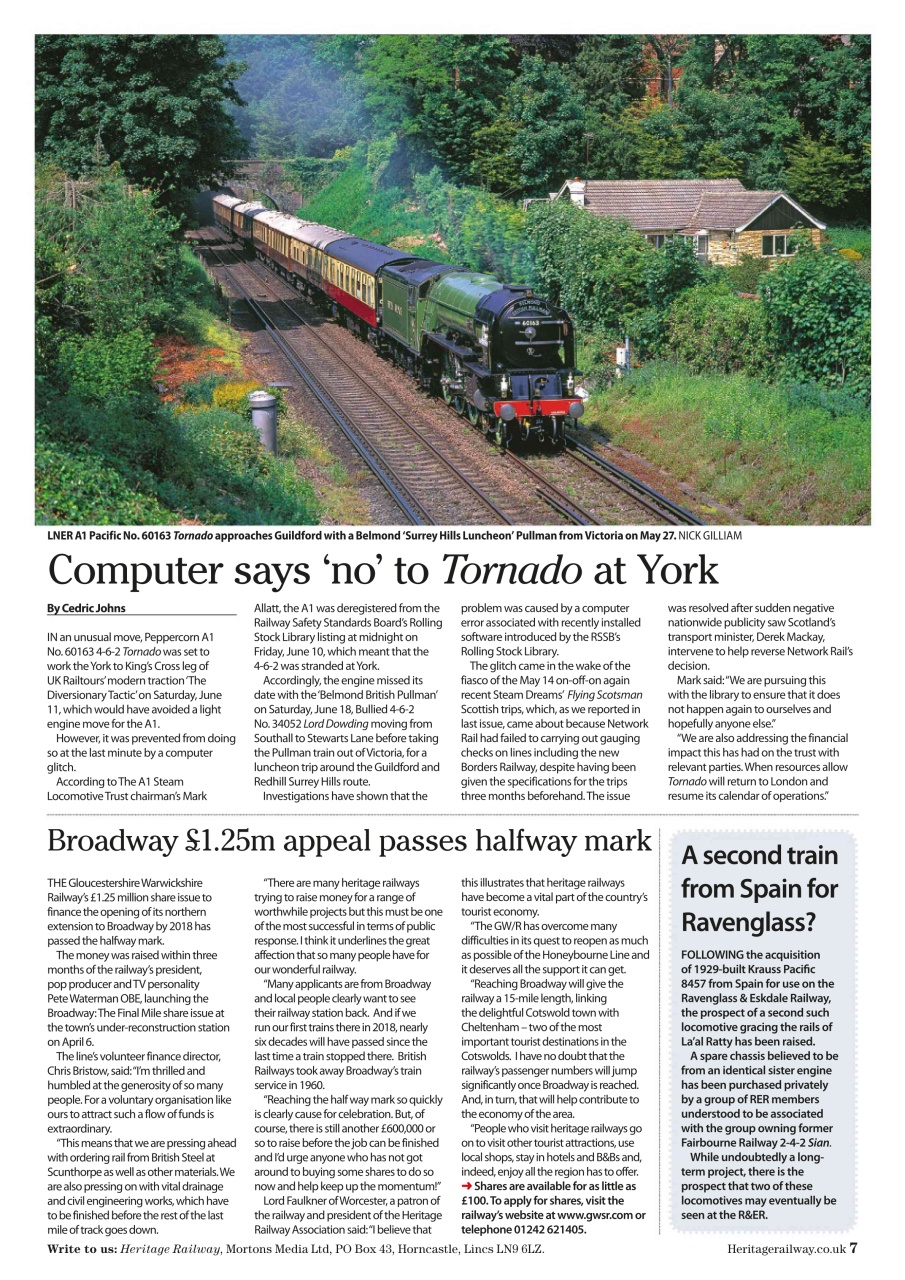 Heritage Railway Preview Pages