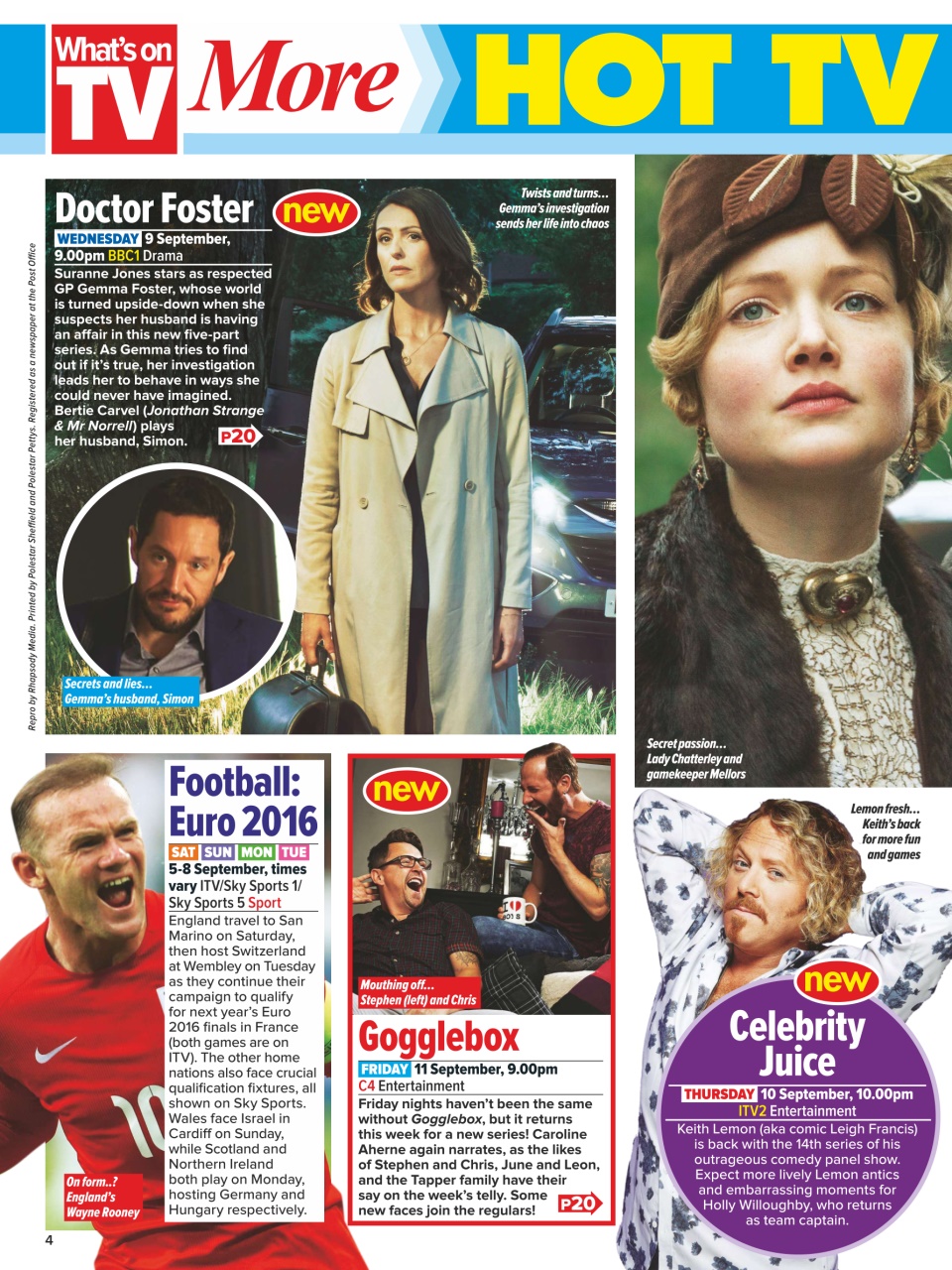 What's on TV Preview Pages