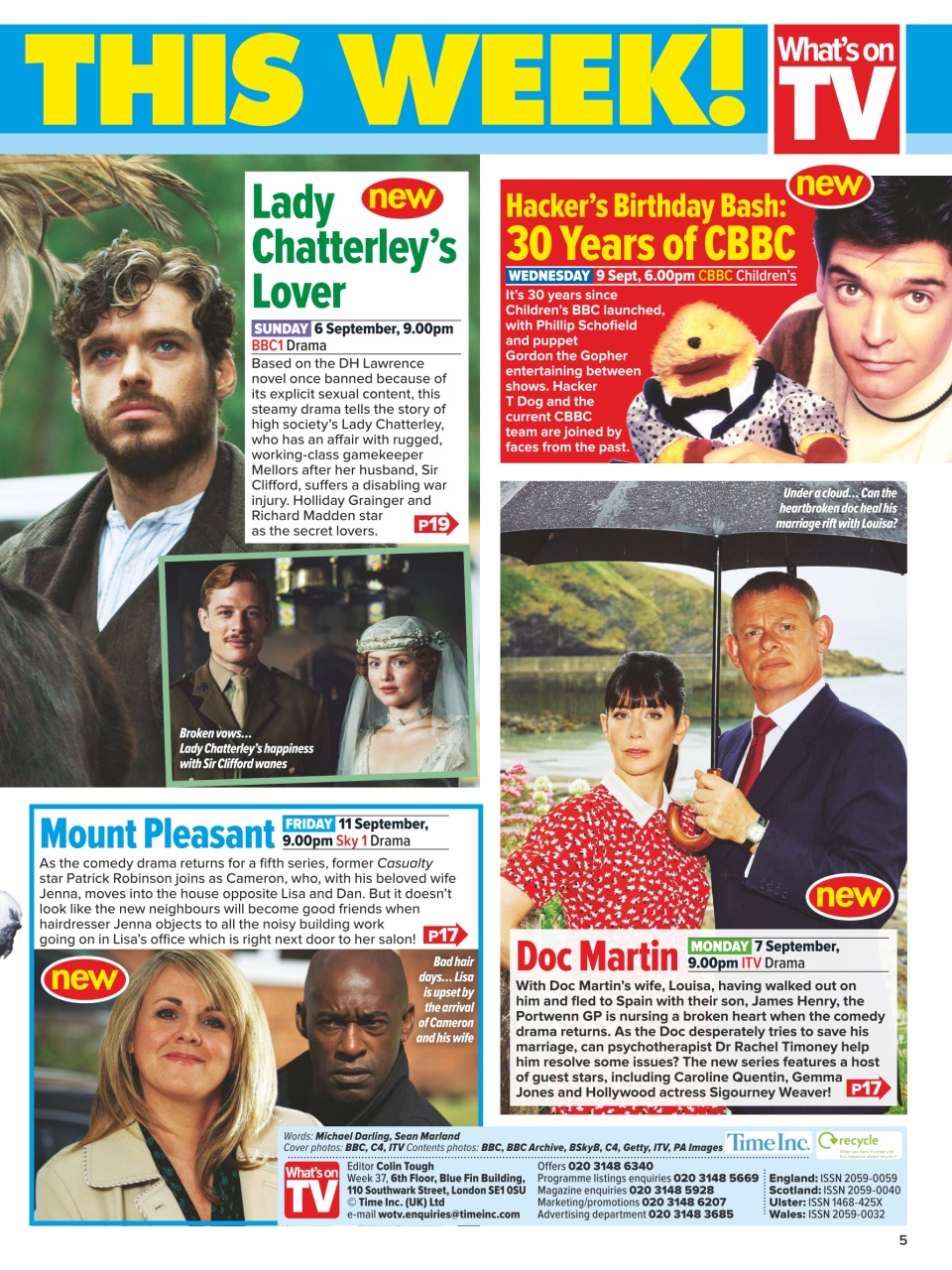 What's on TV Preview Pages