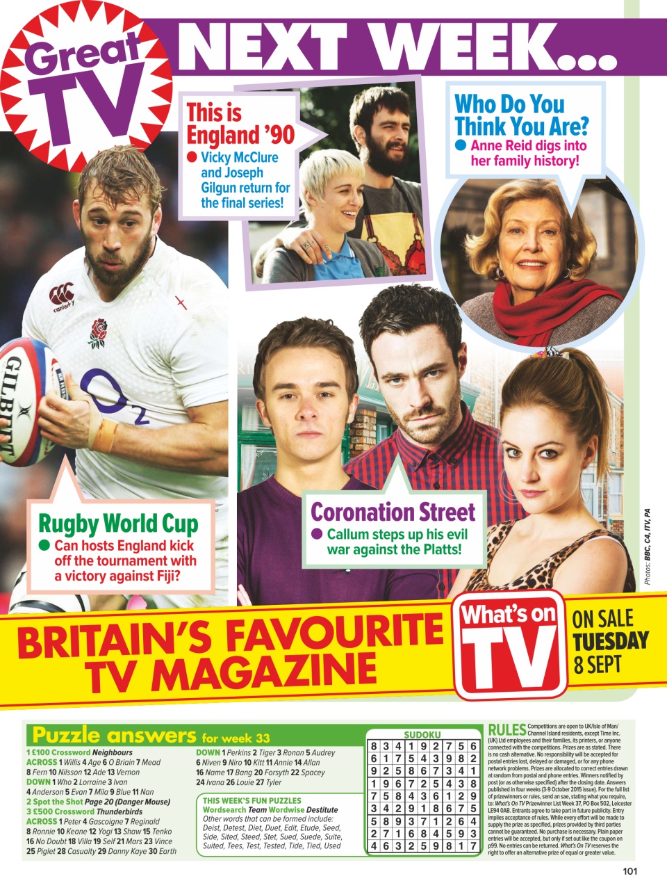 What's on TV Preview Pages