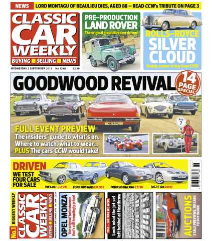 Classic Car Weekly issue 2nd September 2015