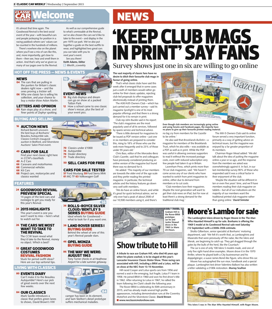 Classic Car Weekly Preview Pages