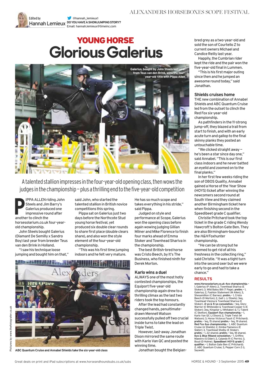 Horse & Hound Preview Pages