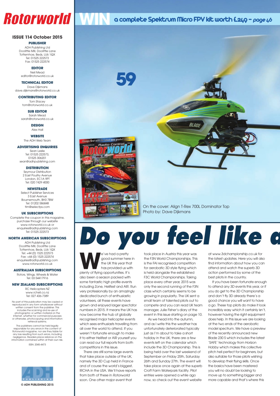 Radio Control Rotor World Preview Pages