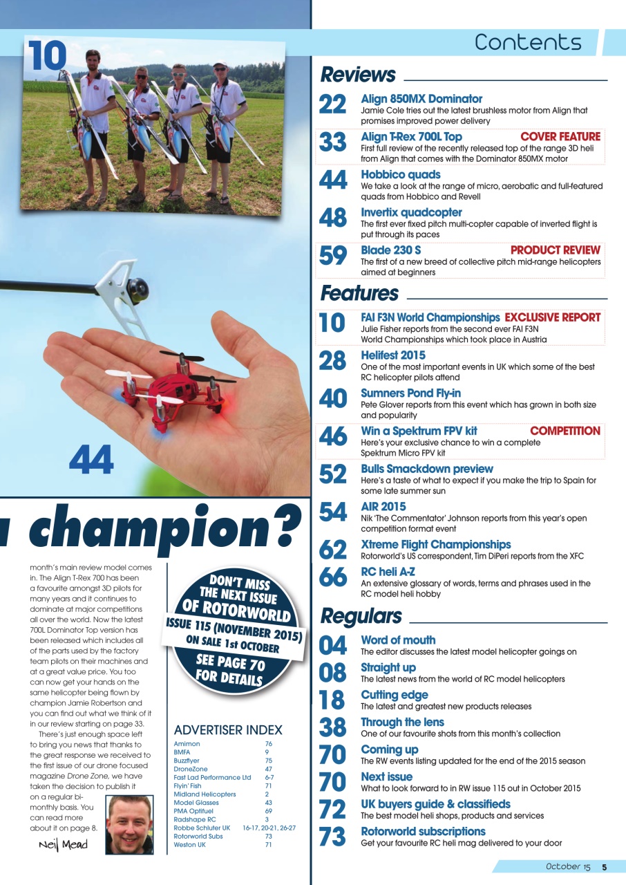 Radio Control Rotor World Preview Pages