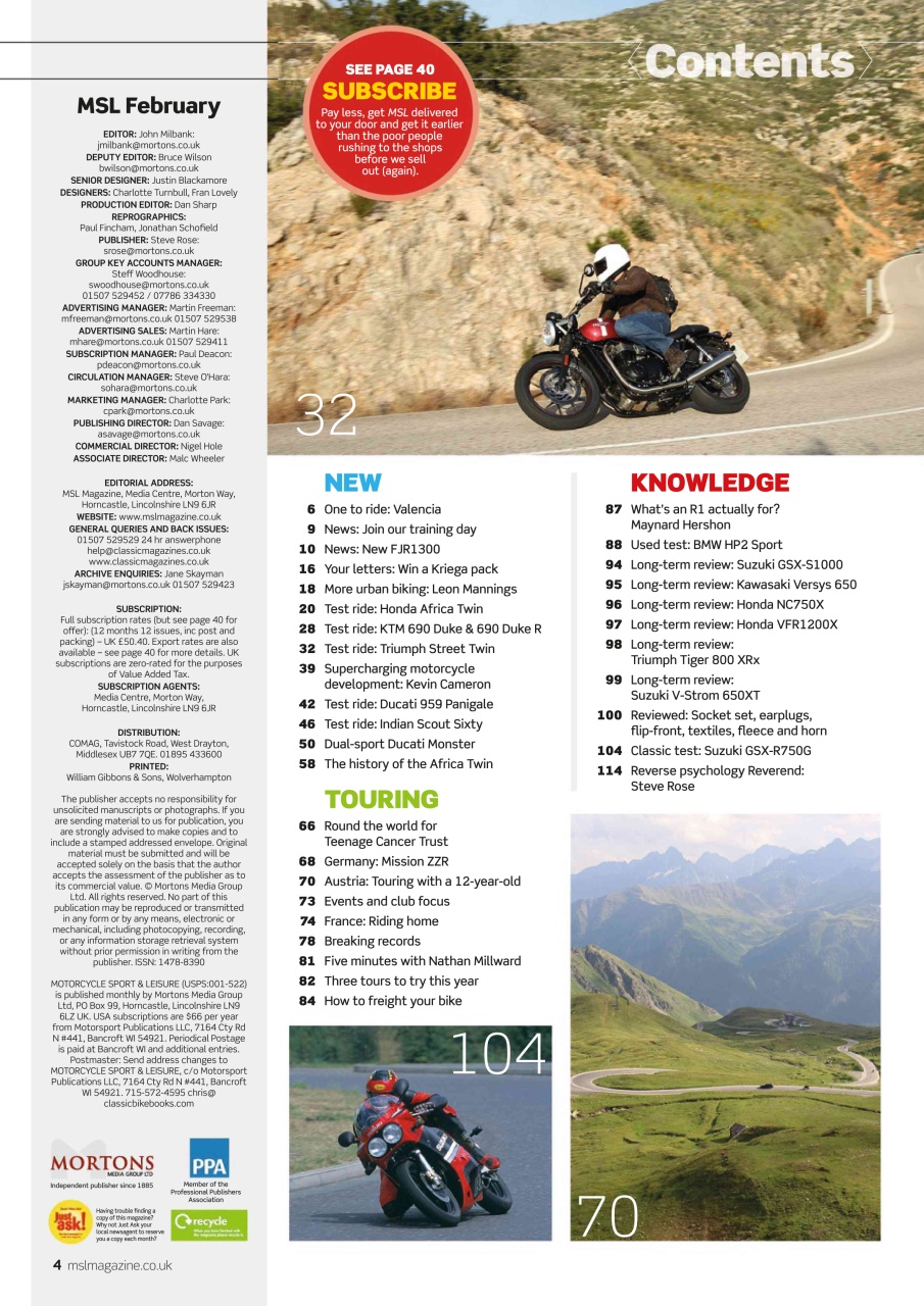 Motorcycle Sport & Leisure Preview Pages