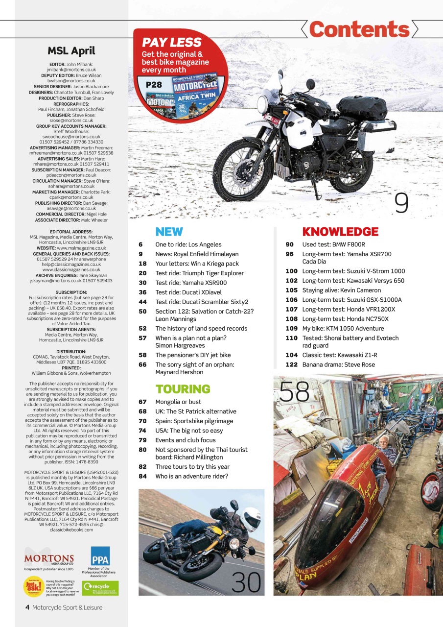 Motorcycle Sport & Leisure Preview Pages