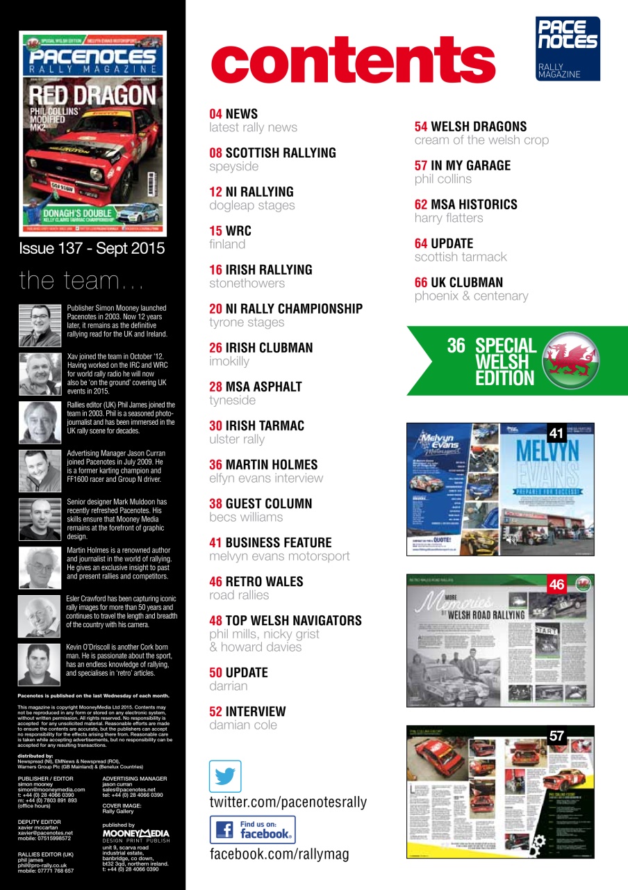 Pacenotes Rally magazine Preview Pages