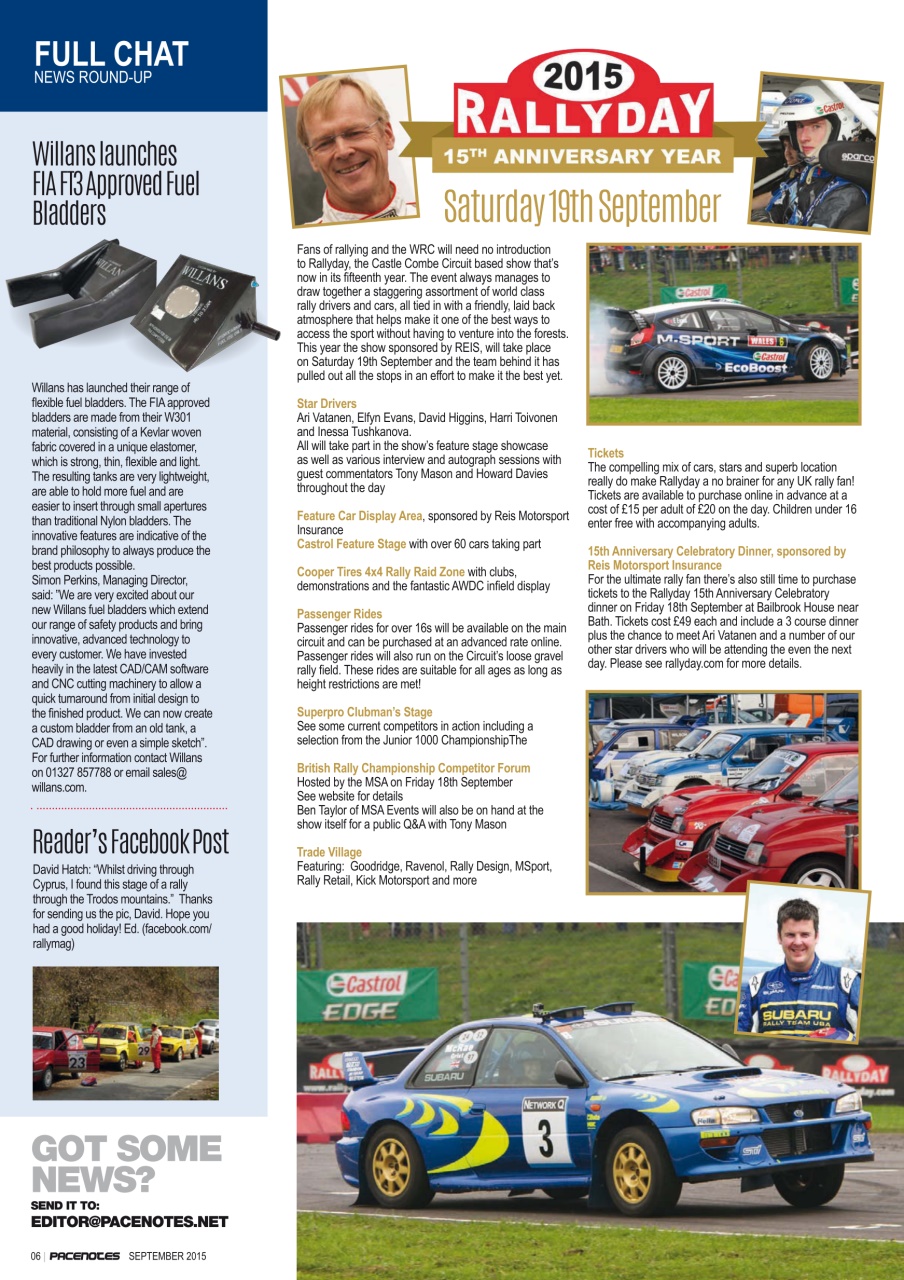 Pacenotes Rally magazine Preview Pages