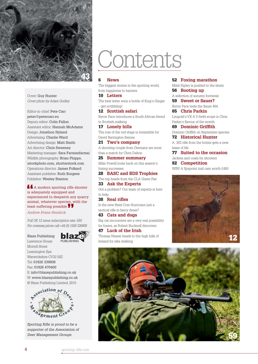 Sporting Rifle Preview Pages