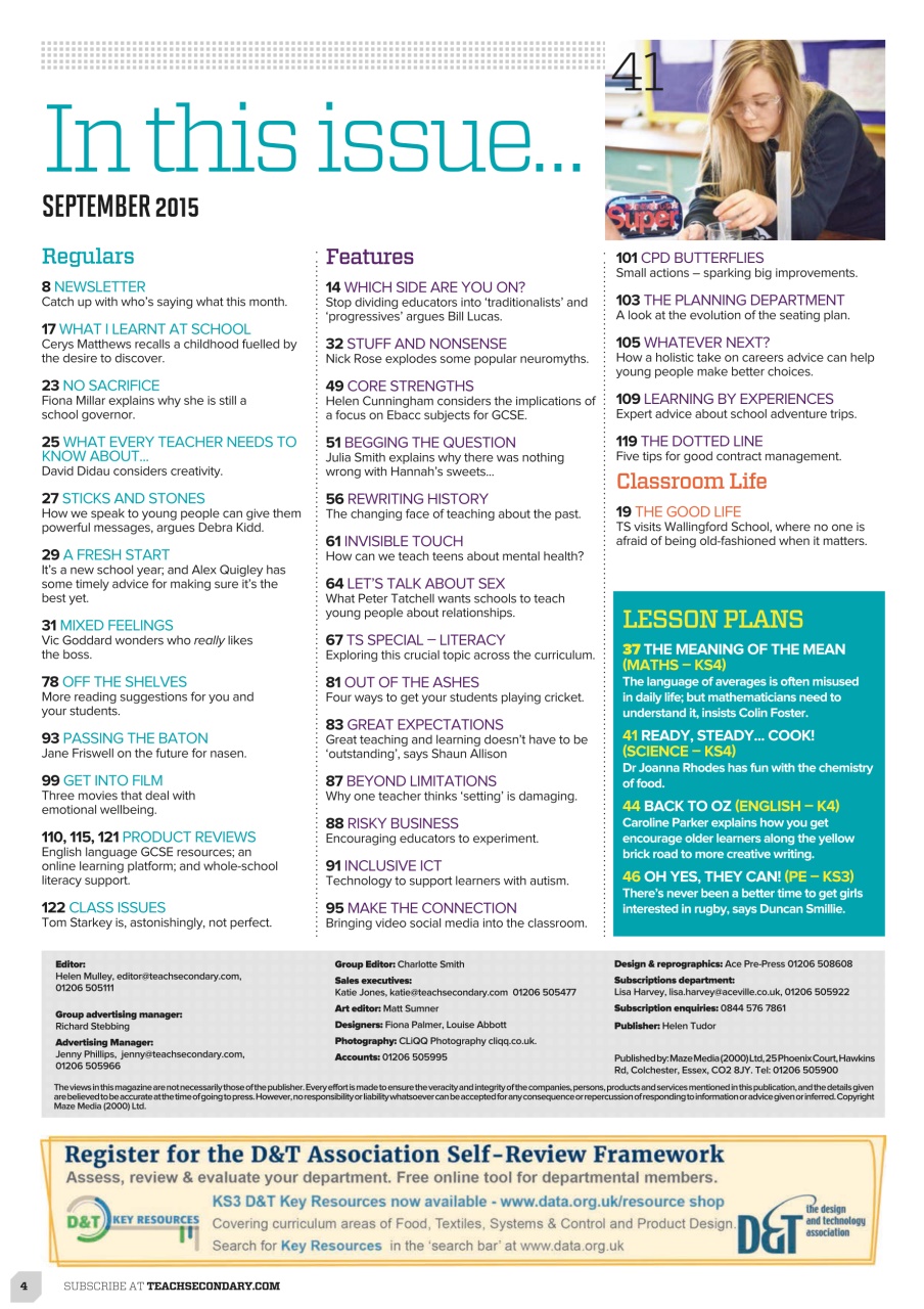 Teach Secondary Preview Pages