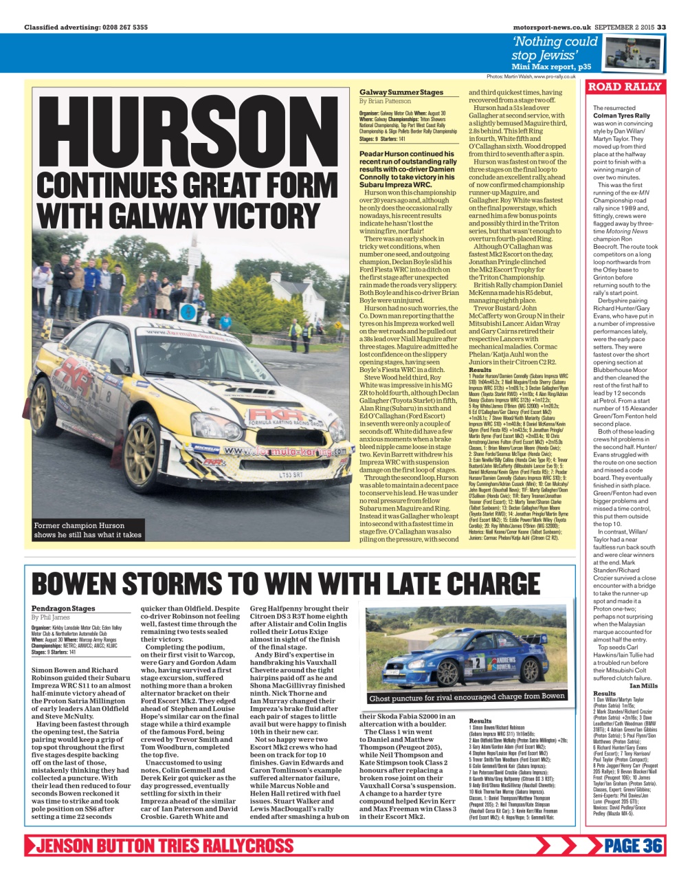 Motorsport News Preview Pages
