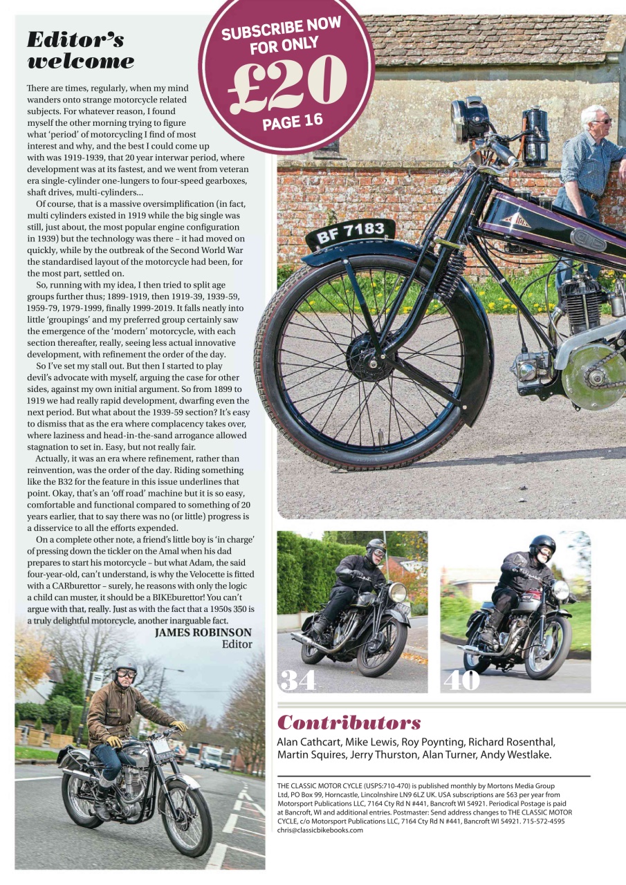 The Classic MotorCycle Preview Pages