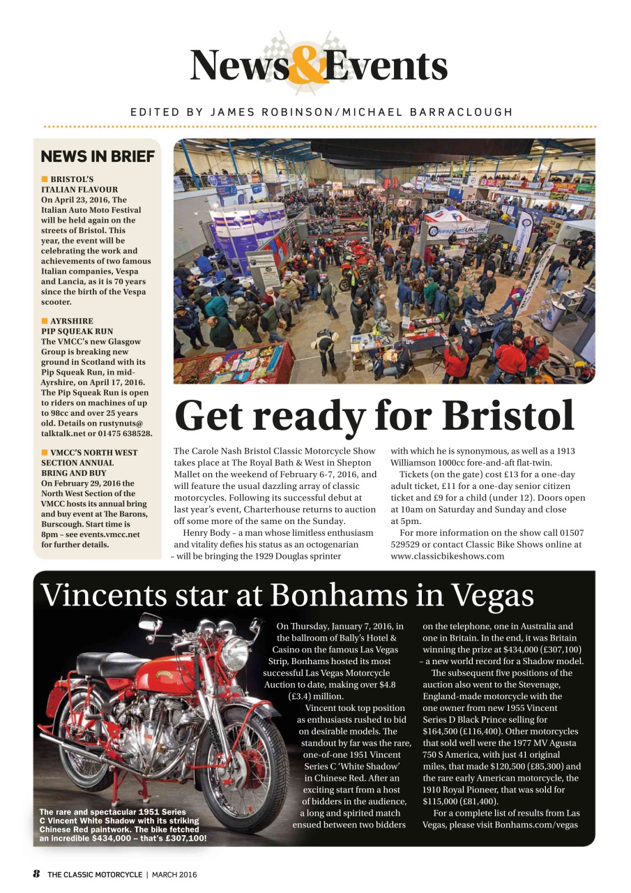 The Classic MotorCycle Preview Pages