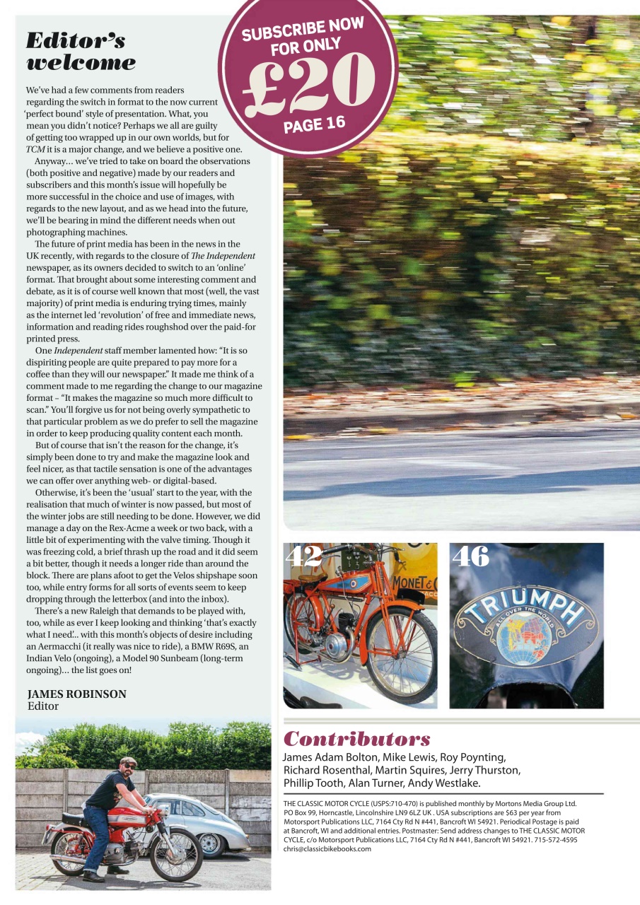 The Classic MotorCycle Preview Pages