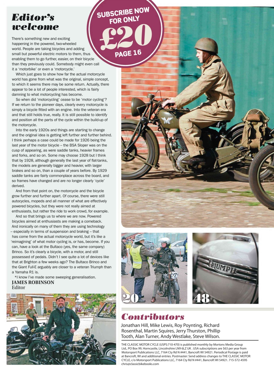 The Classic MotorCycle Preview Pages