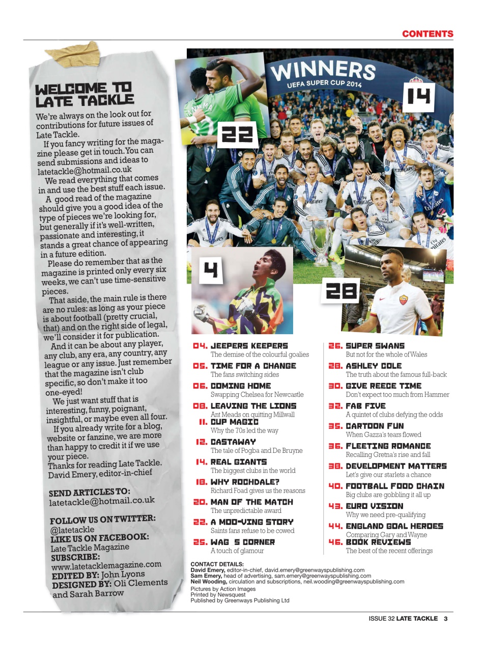 Late Tackle Football Magazine Preview Pages