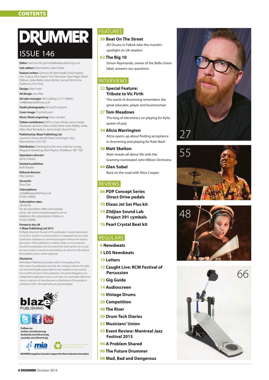 iDrum magazine: Never miss a beat Preview Pages