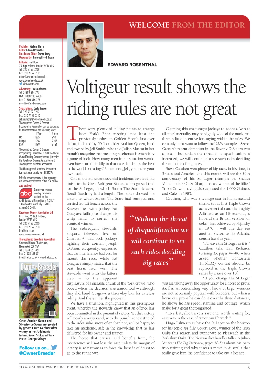 The Owner Breeder Preview Pages