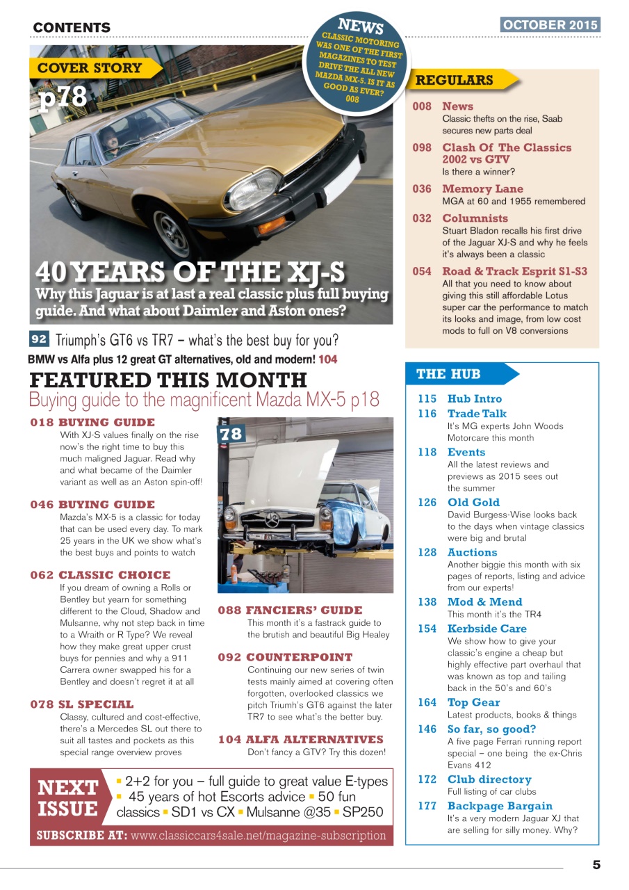 Classic Motoring Preview Pages