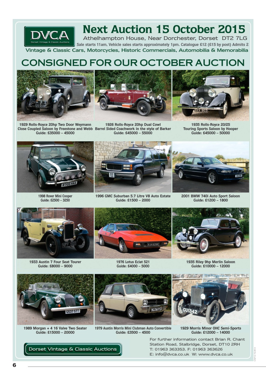 Classic Motoring Preview Pages