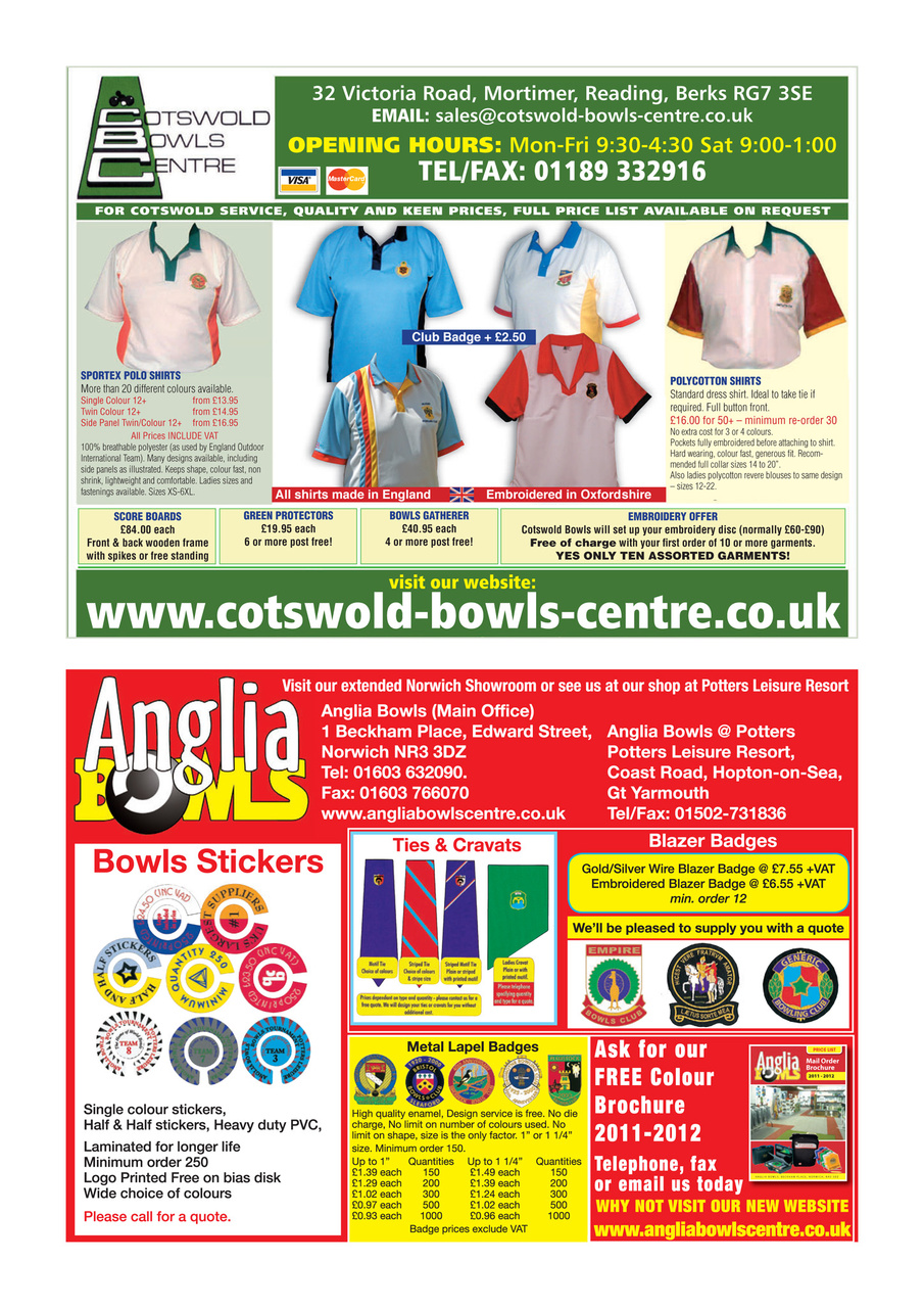 Bowls International Preview Pages