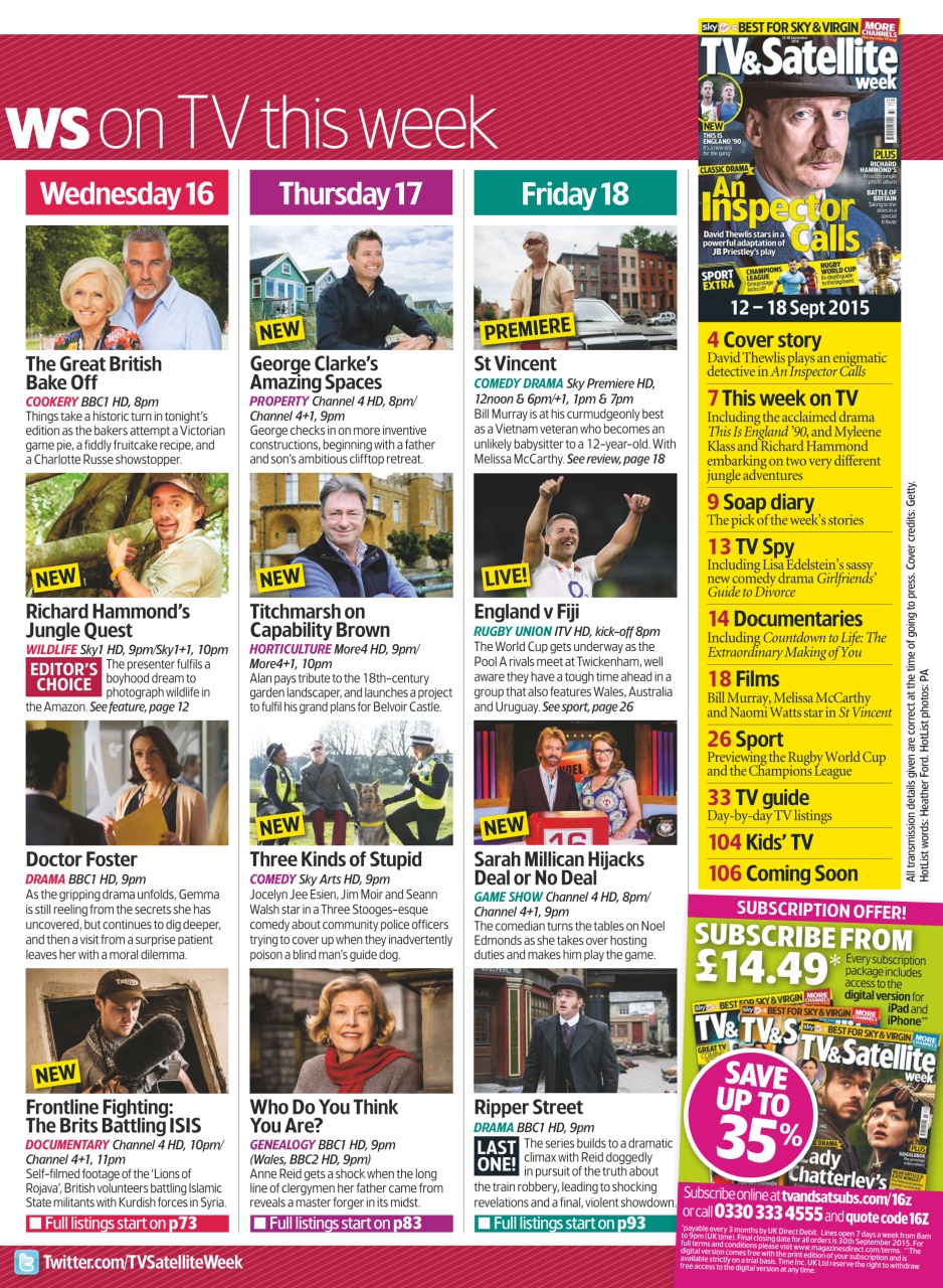 TV & Satellite Week Preview Pages