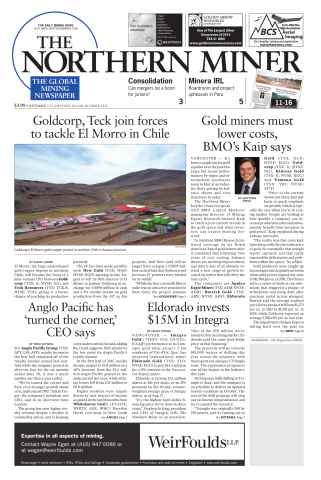 The Northern Miner issue Vol. 101 No. 30