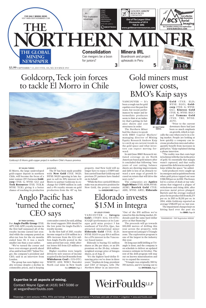 The Northern Miner Preview Pages