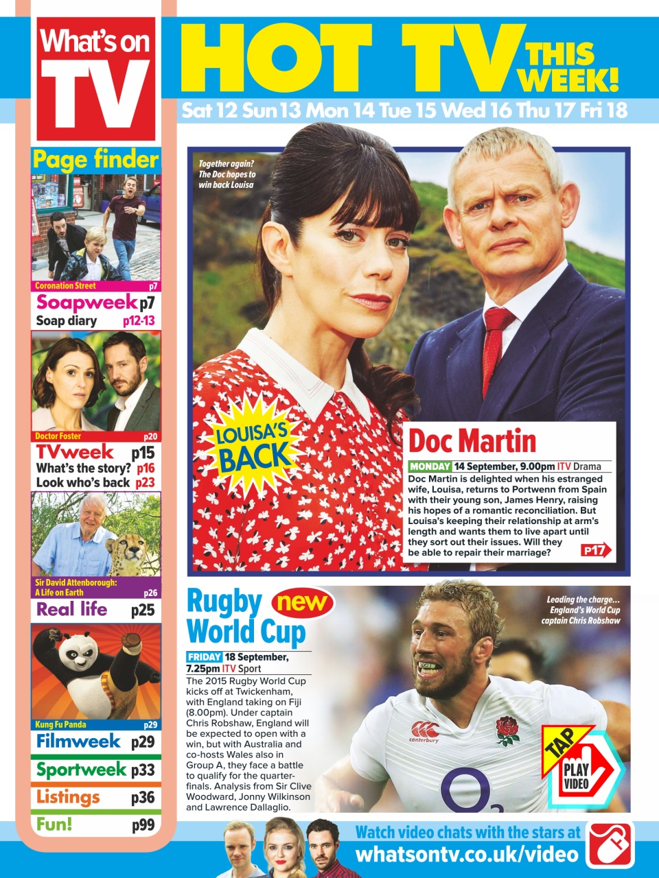 What's on TV Preview Pages